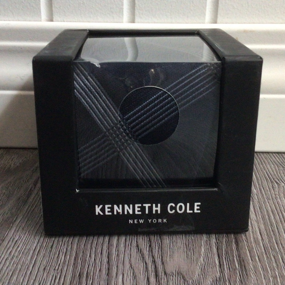 Kenneth Cole Dark Navy/Silver Grey Tie